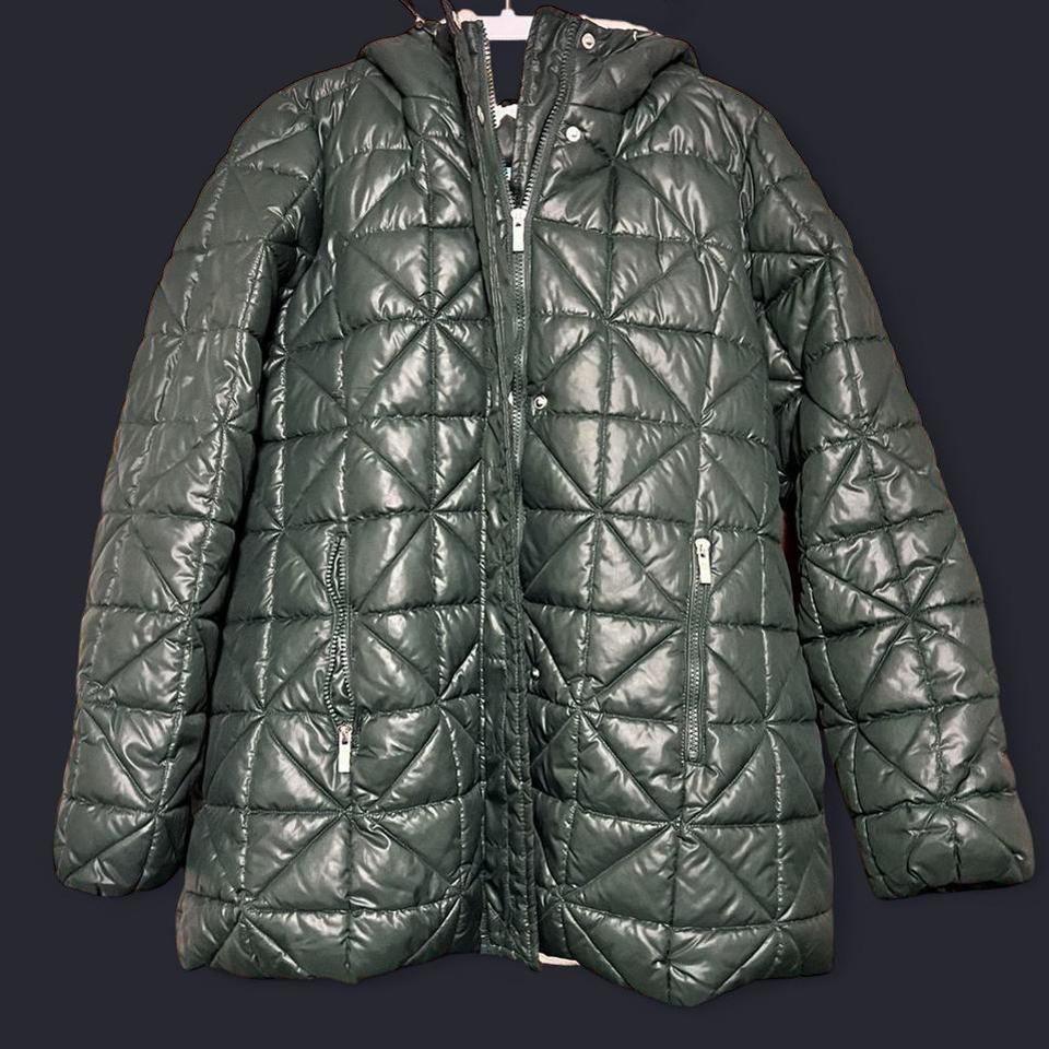 Deep Teal Puffer Jacket With 3330