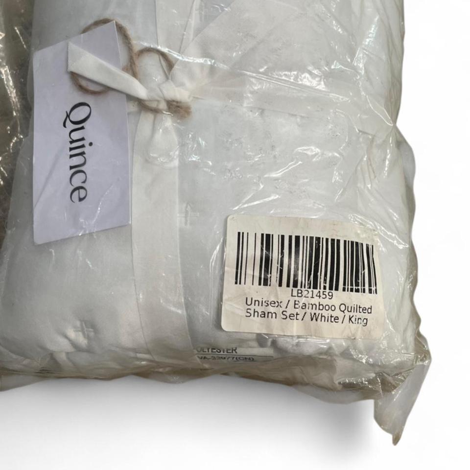Quince White Bamboo Quilted Shams F637