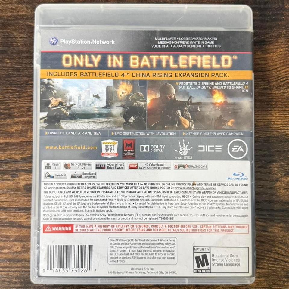 Battlefield 4 Ps3 Gamecase Are 2