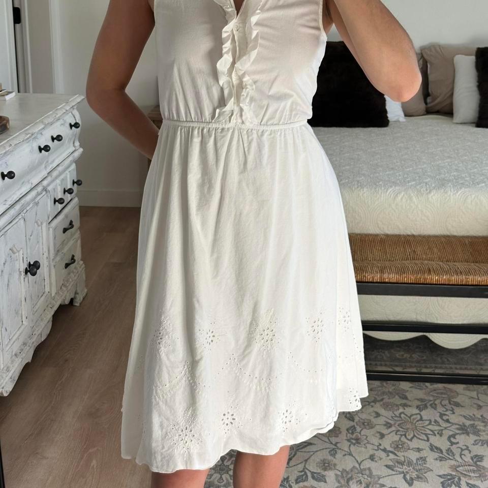 Vintage 100 Cotton Dress Eyelet Ce96 5