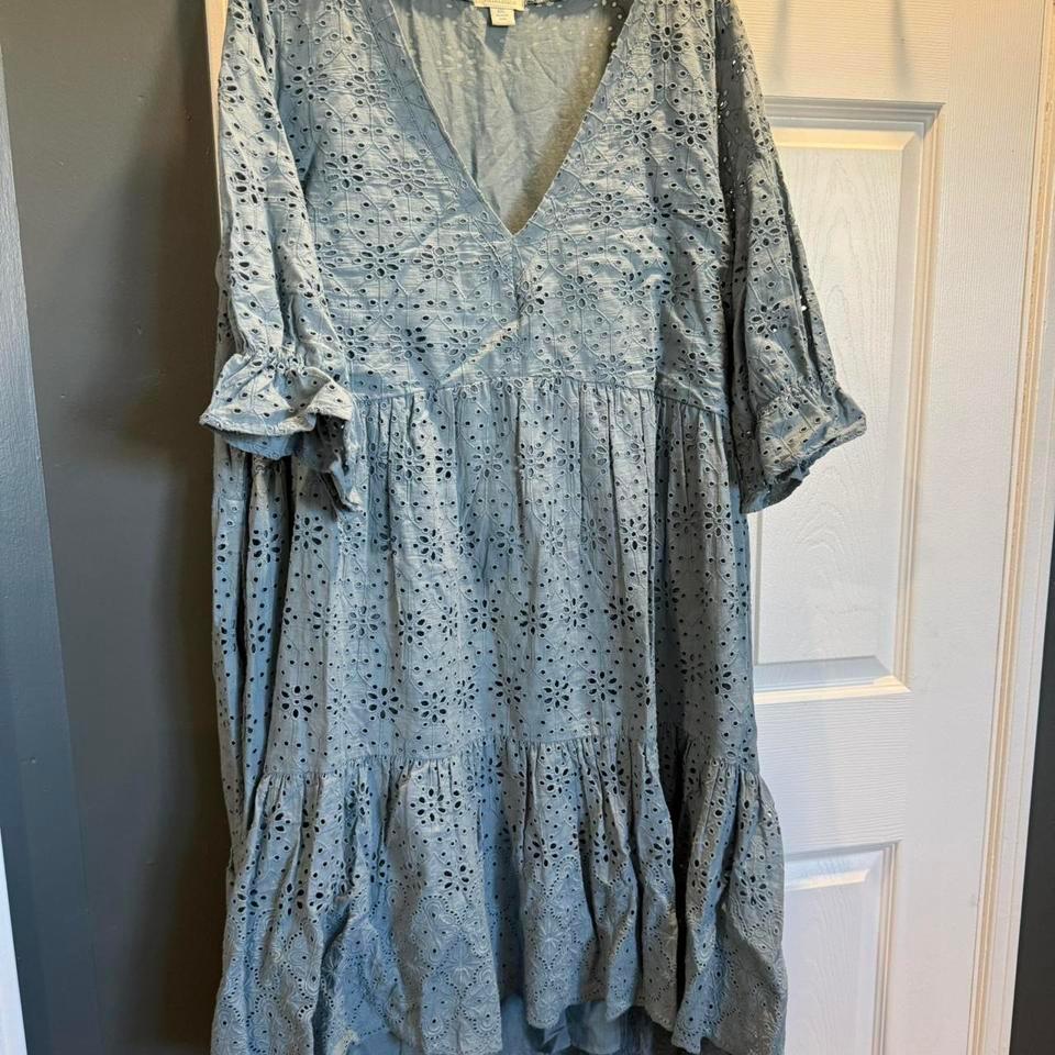Sundance Blue Eyelet Dress With Dc81