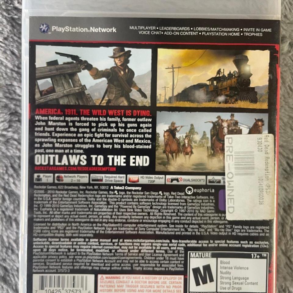 Red Dead Redemption Ps3 Game 0ab2 3