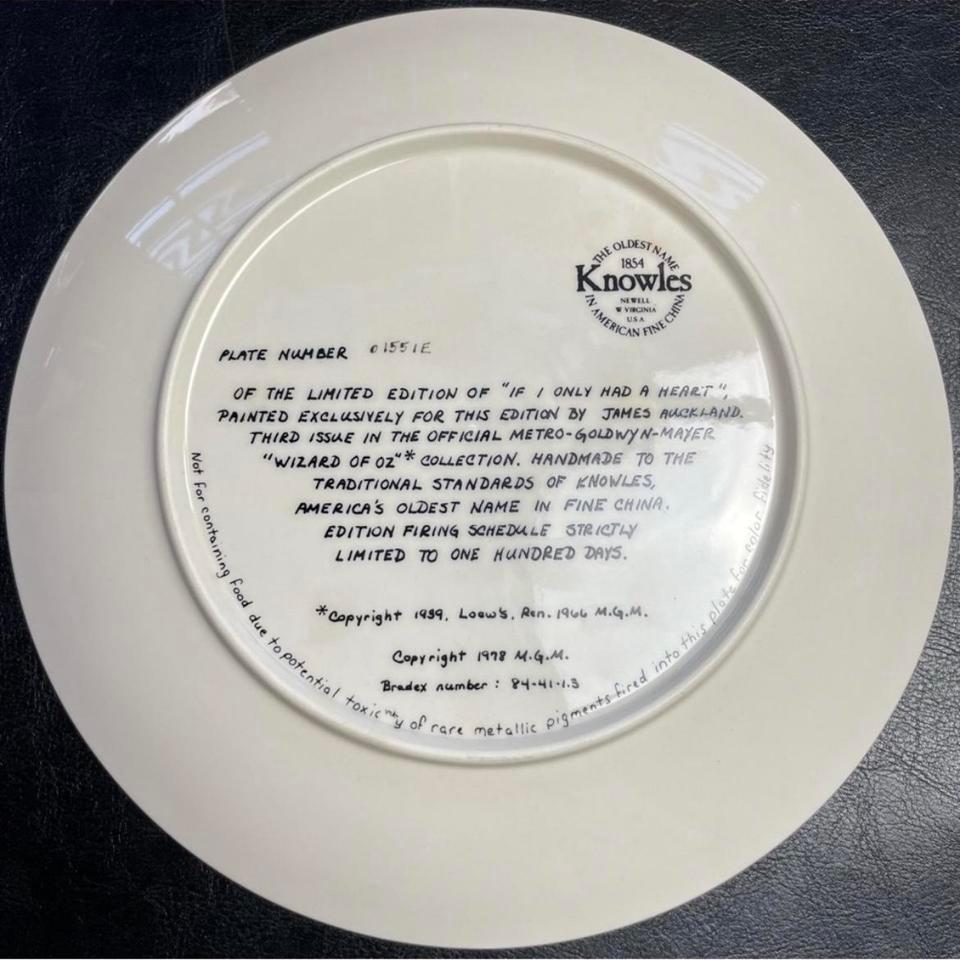 Vintage Wizard Of Oz Plate Bf8c 6