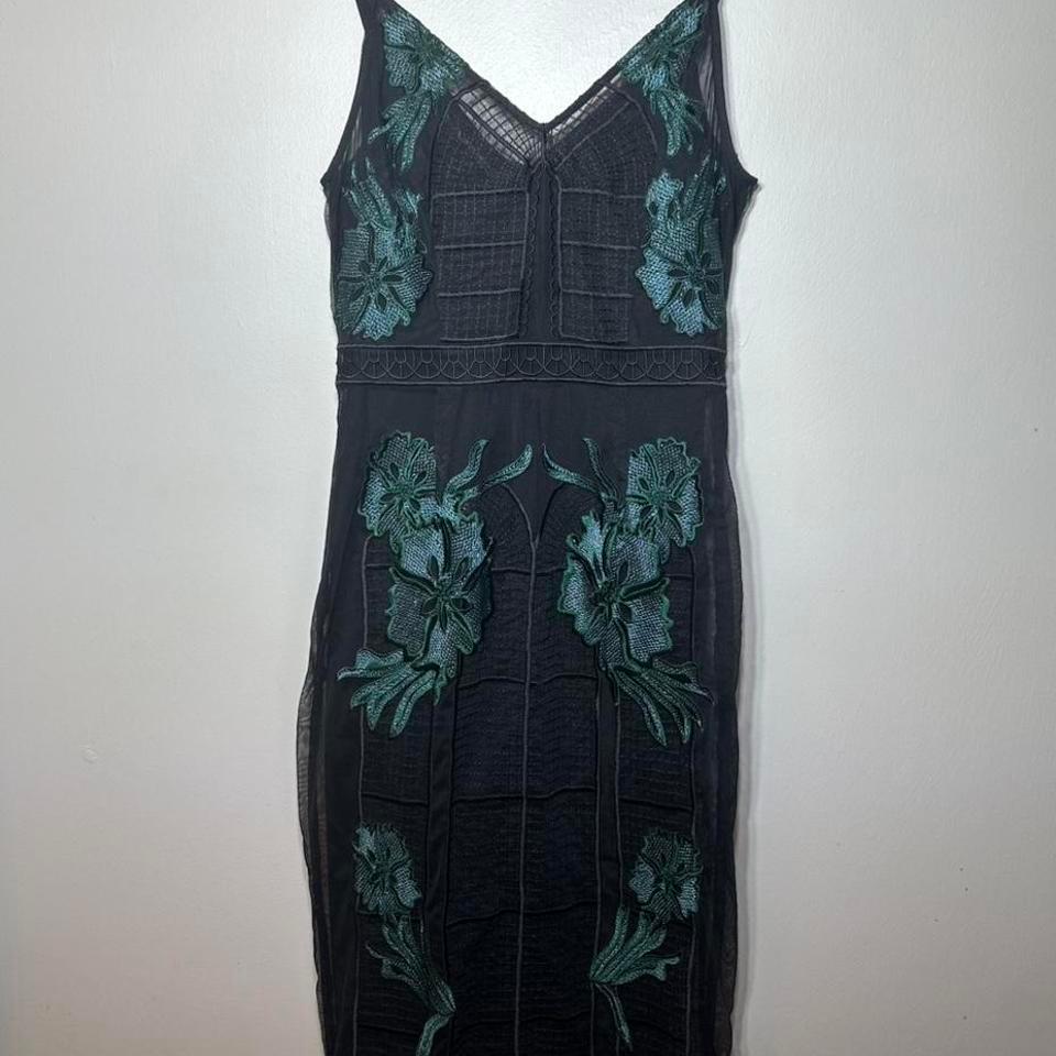 Guess Black And Green Floral D08c