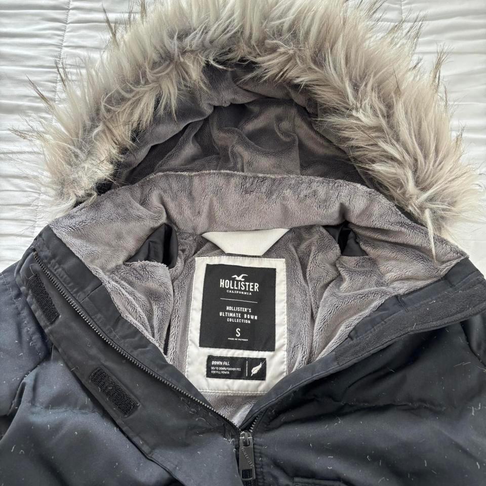 Vintage Hollister Black Detachable Fur 3943 2