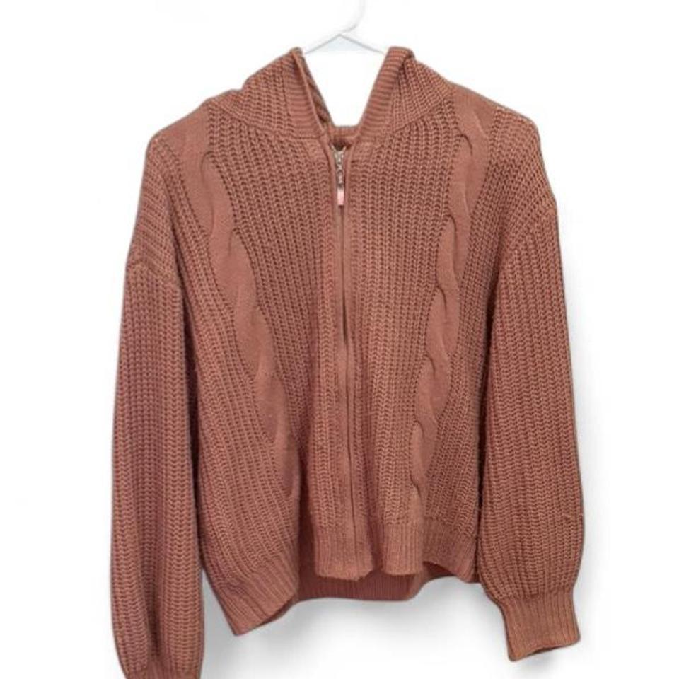 Emery Rose Cable Knit Zip 7e85 2