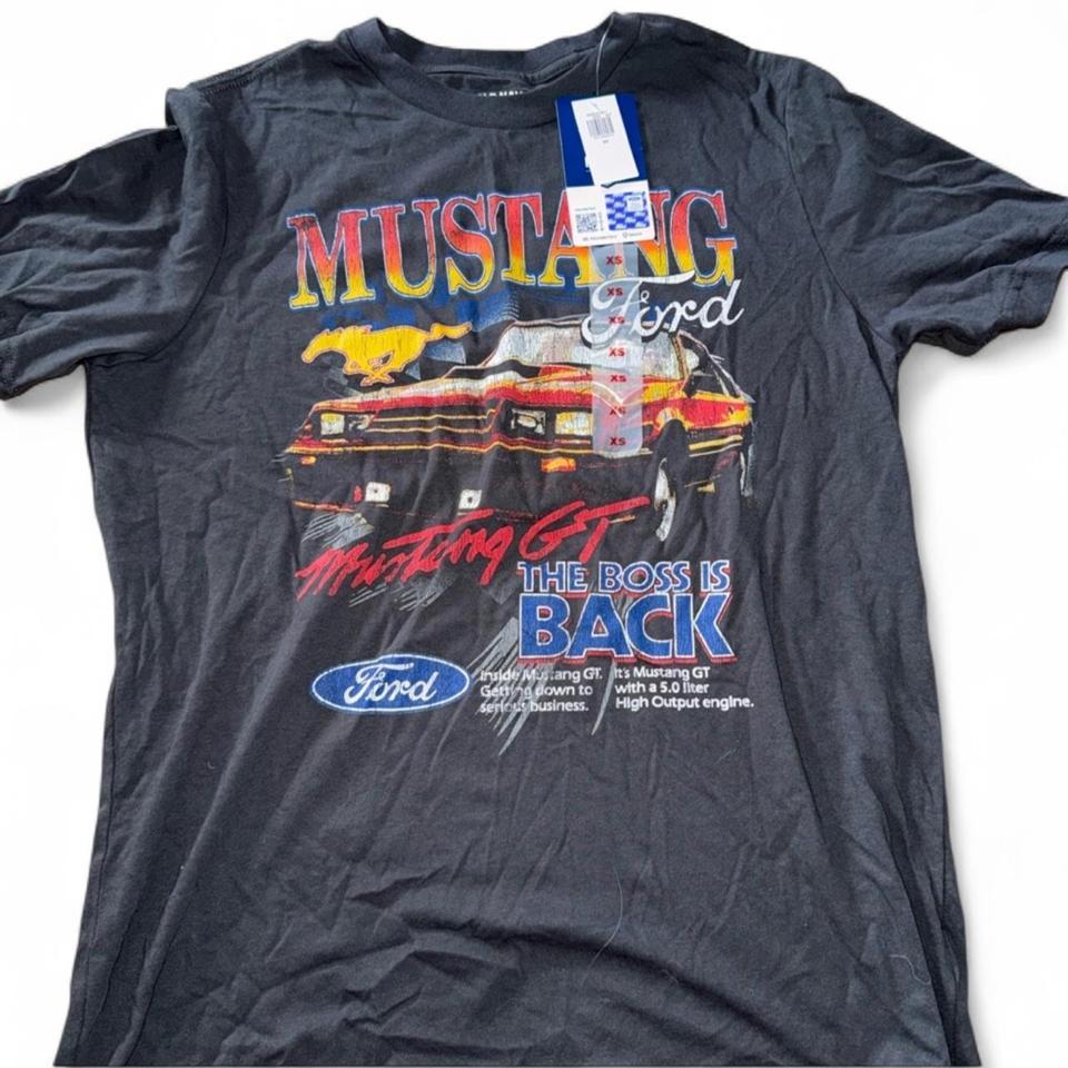 Ford Mustang Black Cotton T Shirt 3ffb