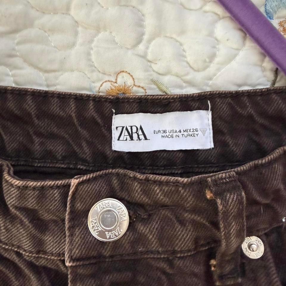 Zara Brown Wide Leg Jeans B6ee 2