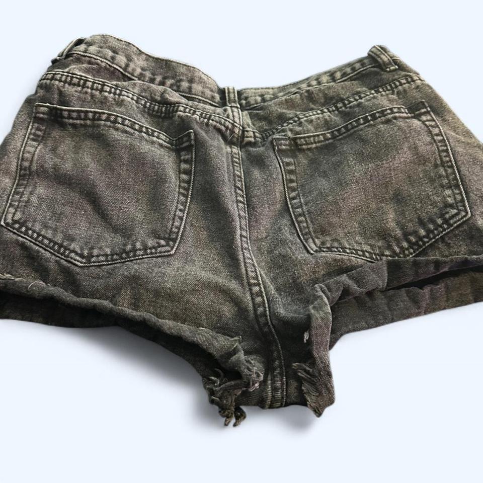 Distressed Black Denim Shorts With Ee5c 4