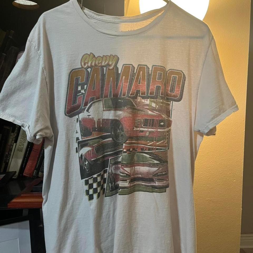 White Vintage Camaro Tee Size 7c4b