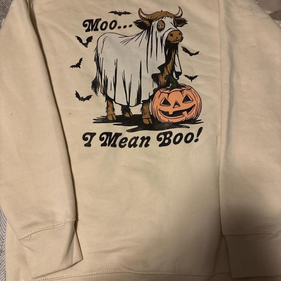 Cream And Black Halloween Sweatshirt 82f1