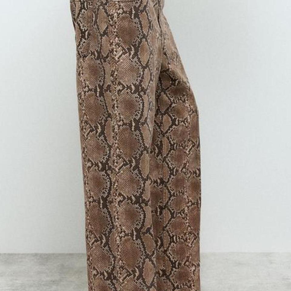 Brown Snake Print Wide Leg 5c75