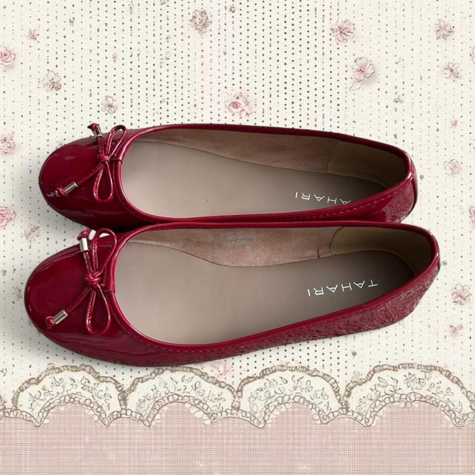 Red Ballet Flats Size 5b73 2