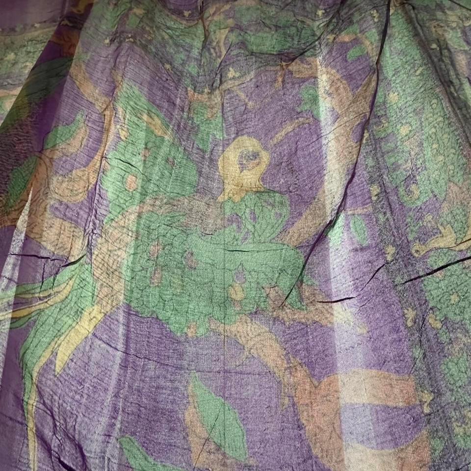 Vintage Peacock Design Sheer Fabric 10ce 7