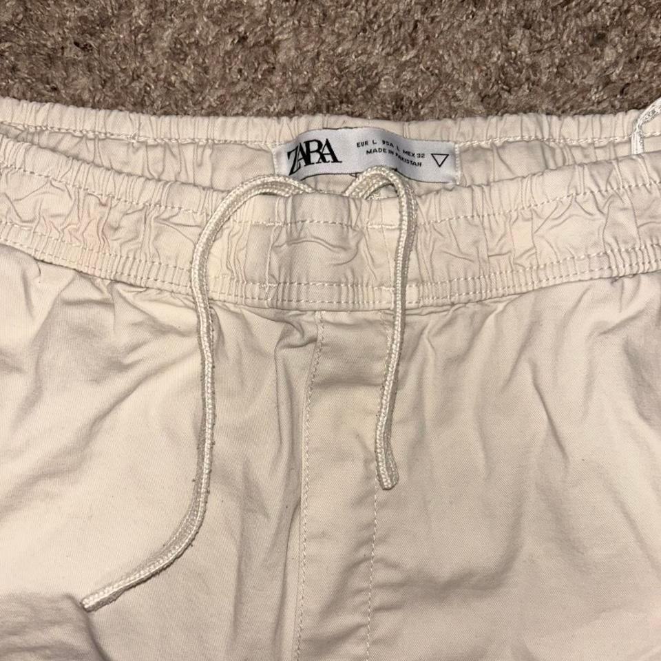 Zara Mens Creme White Joggers 3fd8 2