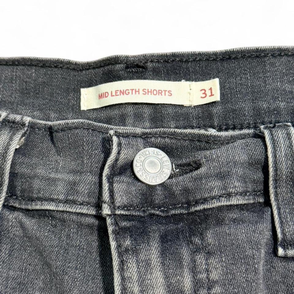 Faded Black Levis Denim Shorts 806e 2