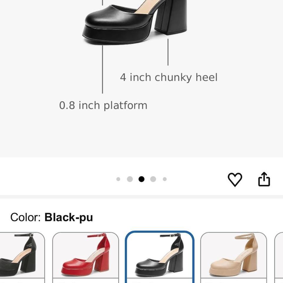 Dream Pairs Black Maryjane Chunky Bac9 5