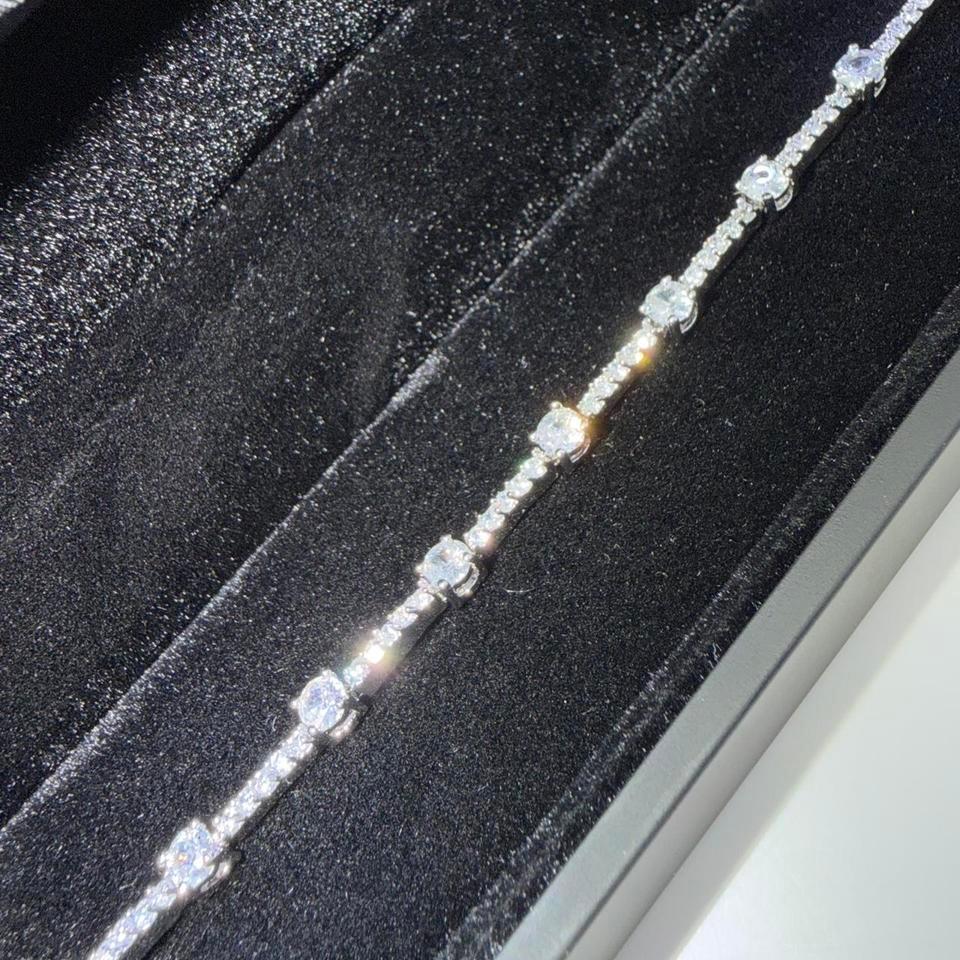 Silver Mixed Cut Tennis Bracelet 76a4 2