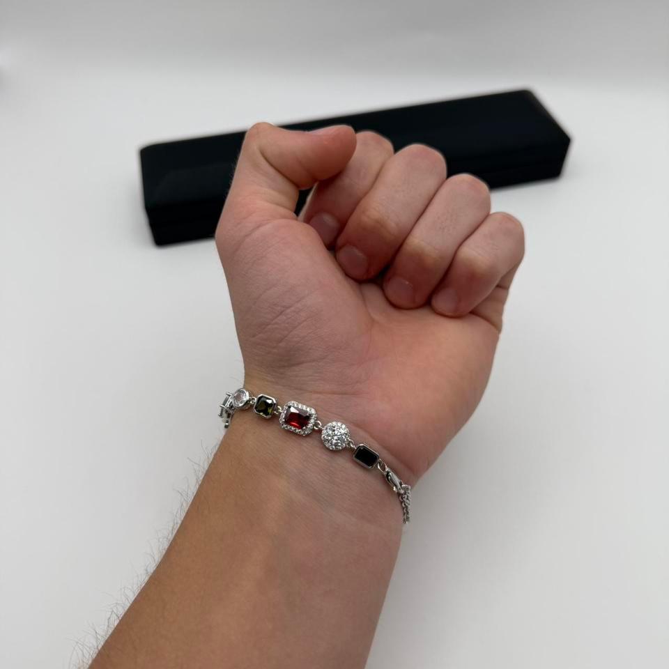 Multi Color Gem Tennis Bracelet 3bf8 5