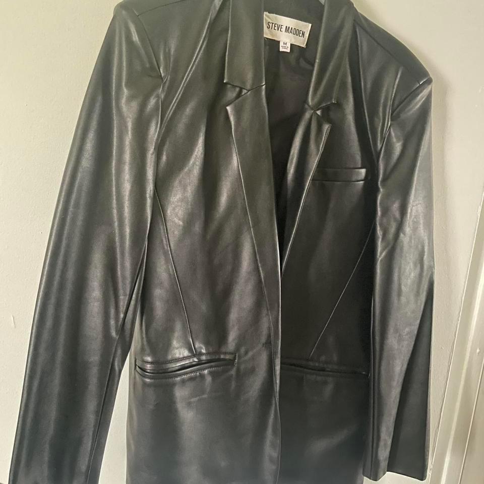Steve Madden Black Leather Blazer 4fe4