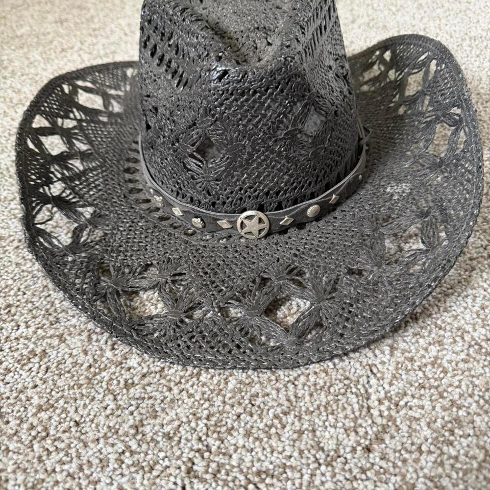 Black Cowboy Hat With Silver 14ff