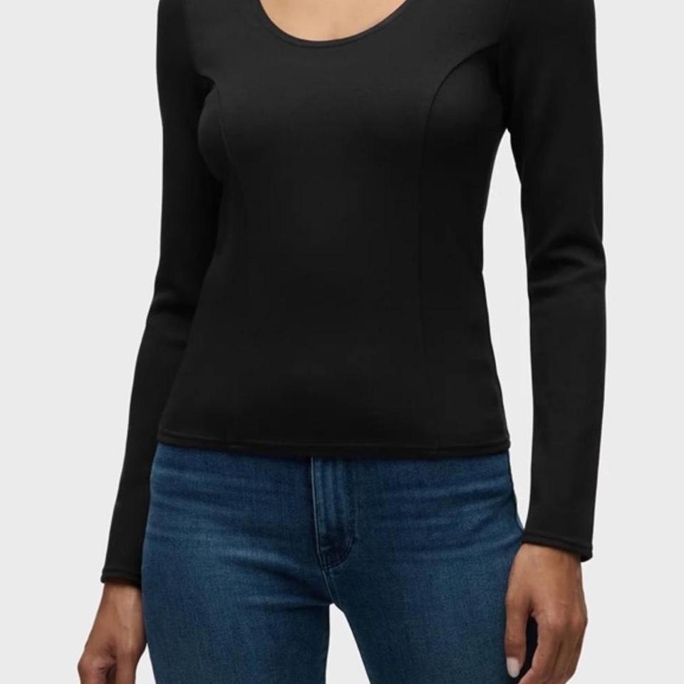Hudson Black Long Sleeve Scoop