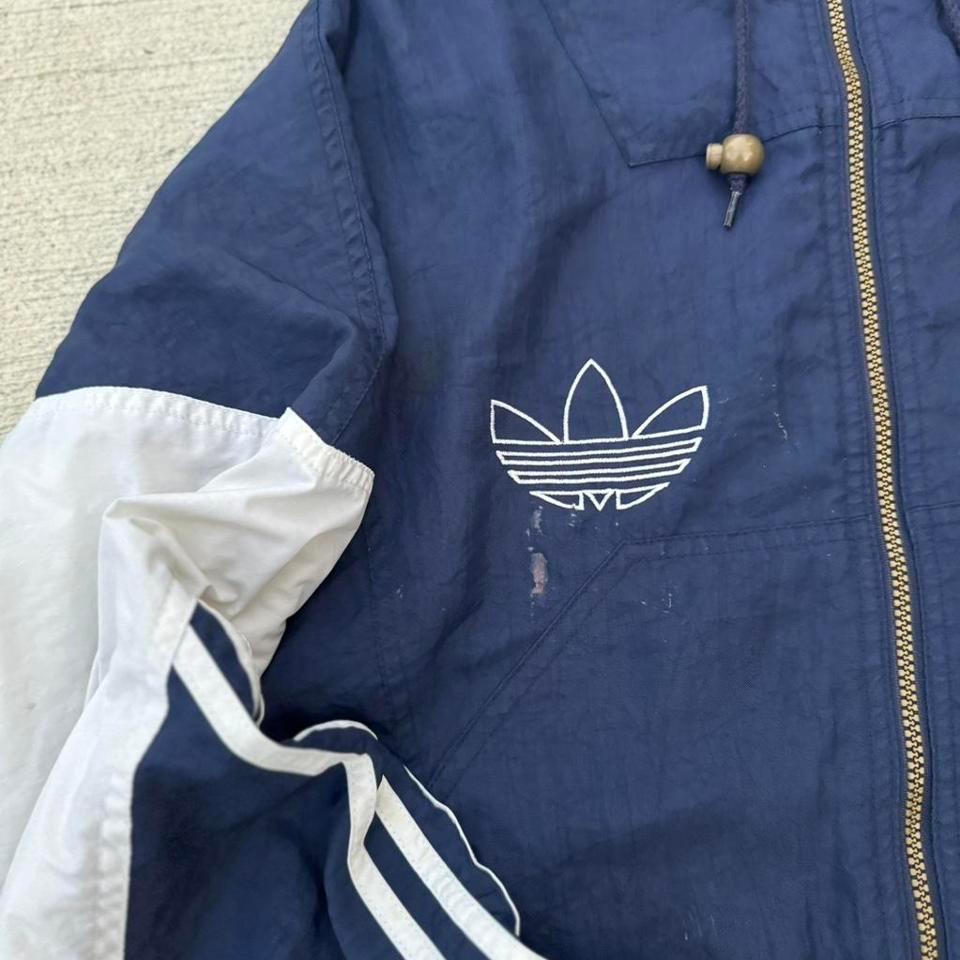 90s Adidas Navy Blue Windbreaker 87fe 3
