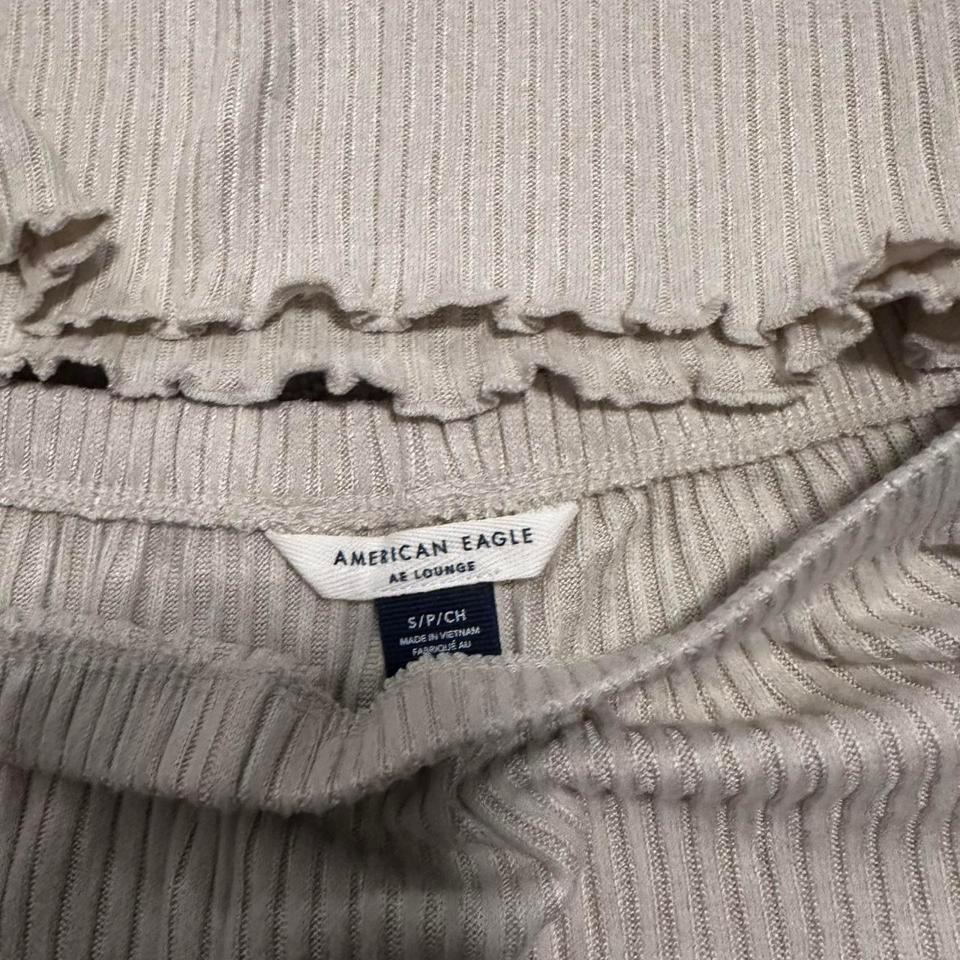 American Eagle Cream Ribbed Lounge 71b6 2