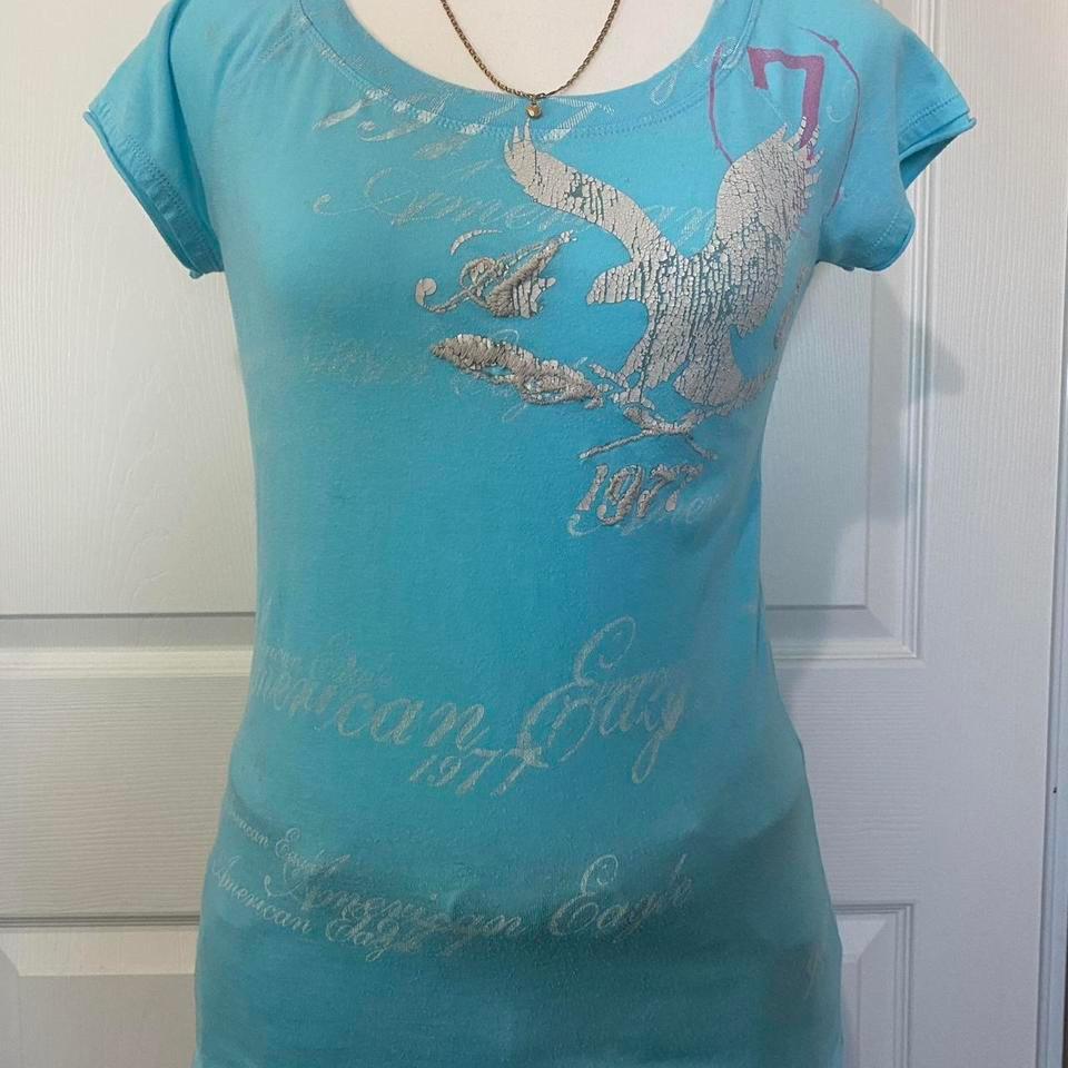 Blue American Eagle Top With