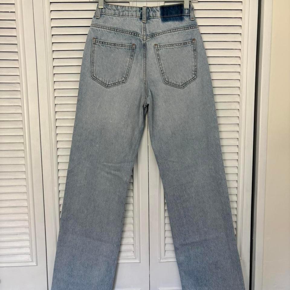Zara Light Wash High Waisted Straight 41b4 3