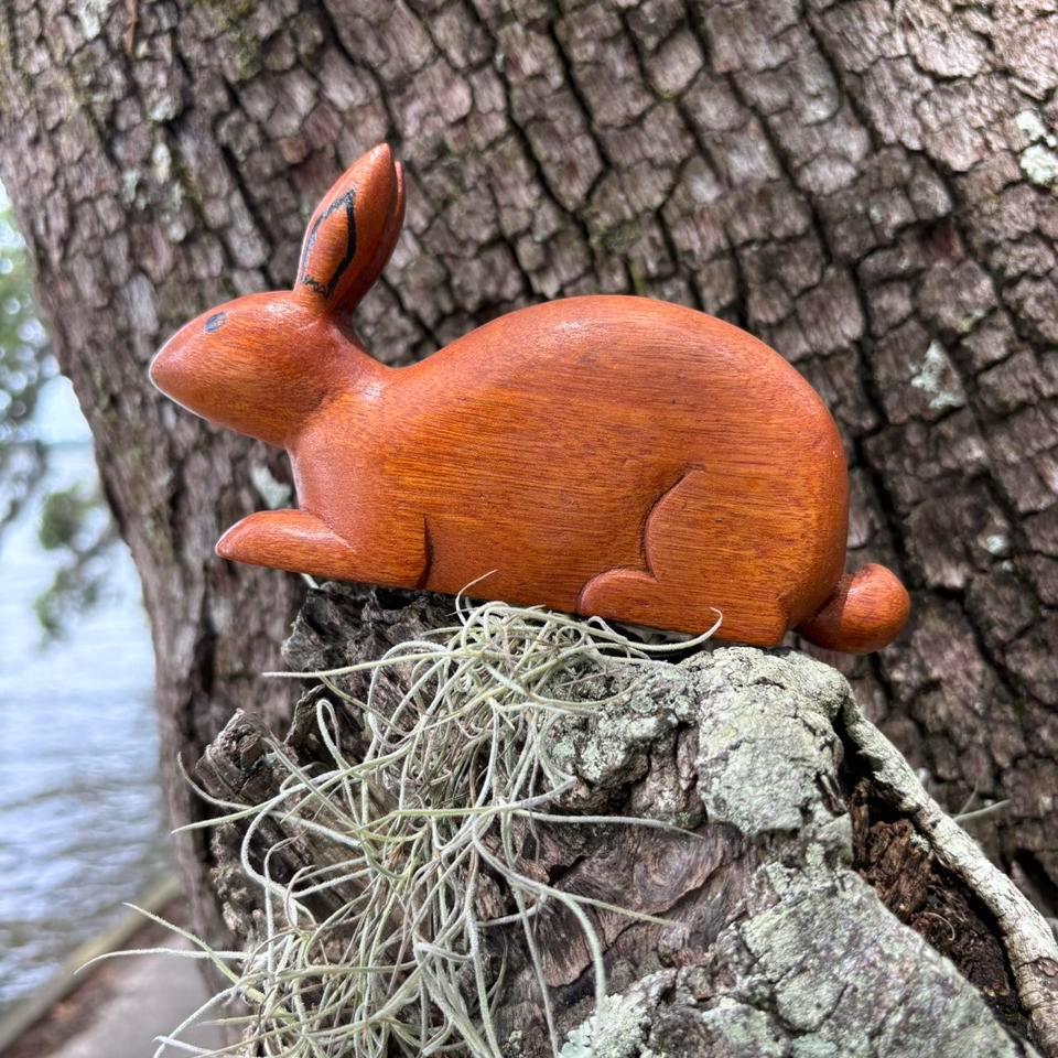 Vintage Hand Carved Bunny Rabbit 4