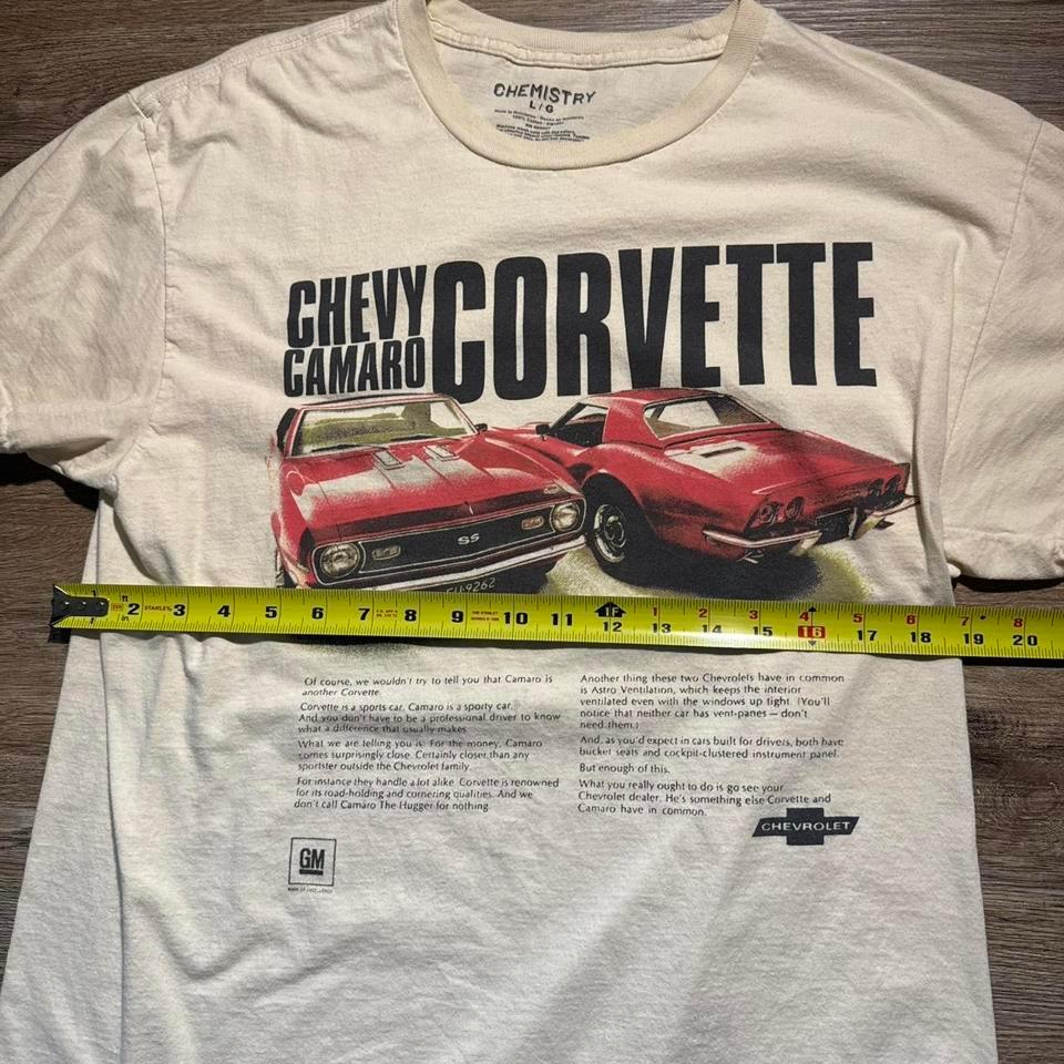 Cream Vintage Chevy Camaro Corvette 95b9 5