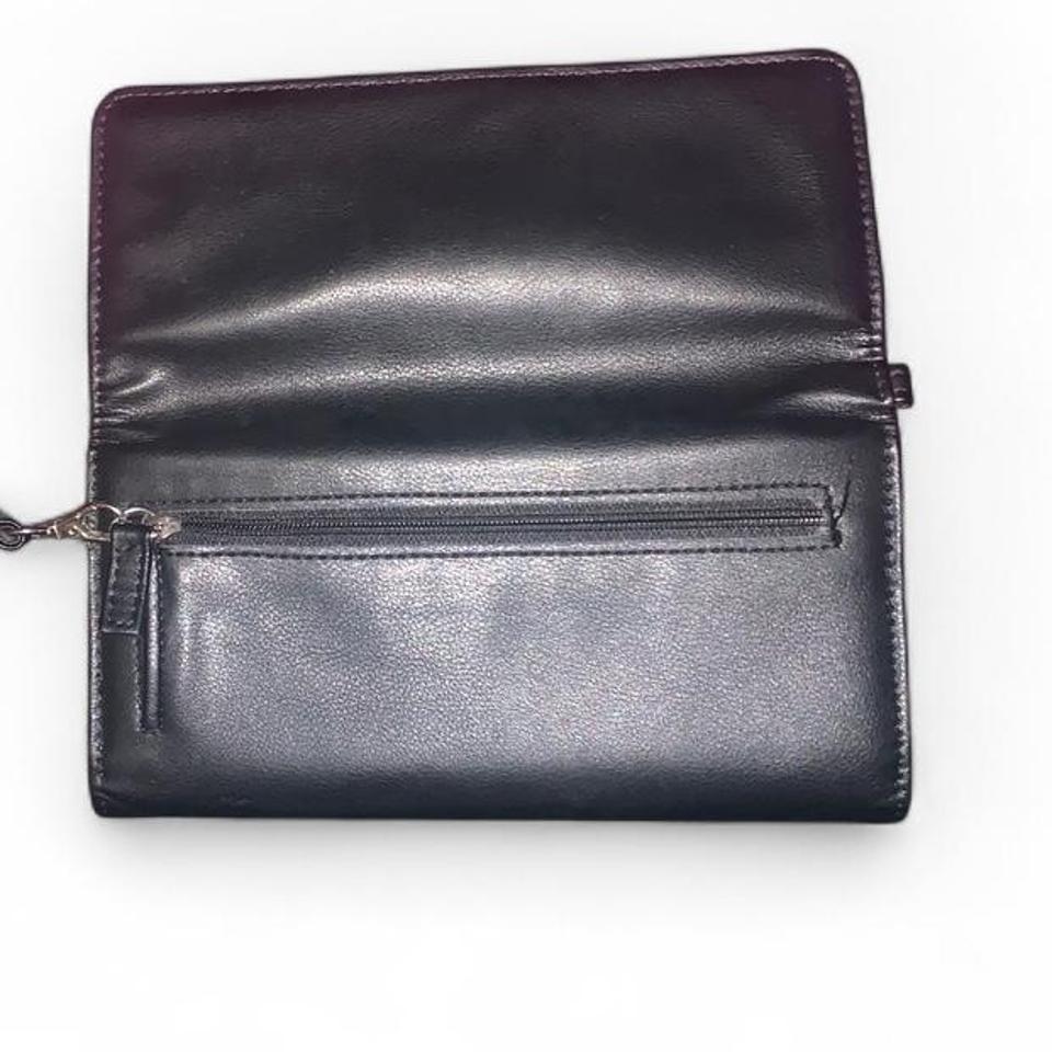 Black Faux Leather Wallet With 1b32