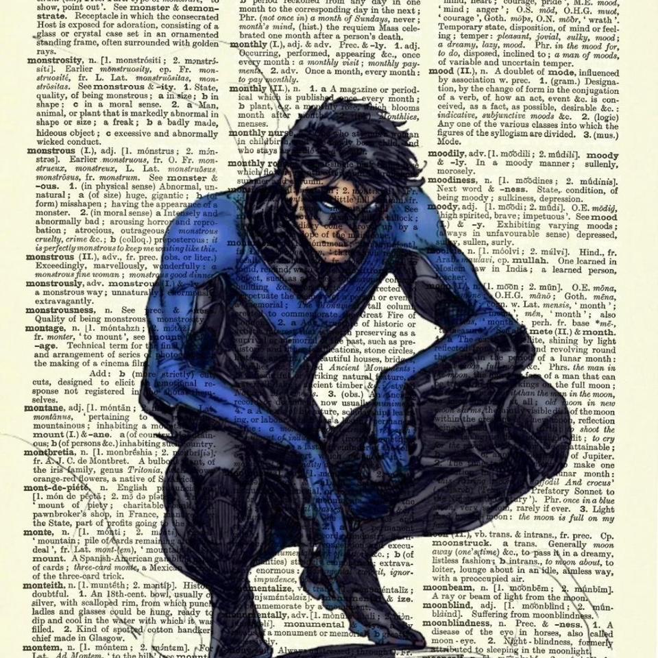 Bundle Nightwing Dictionary Art Poster