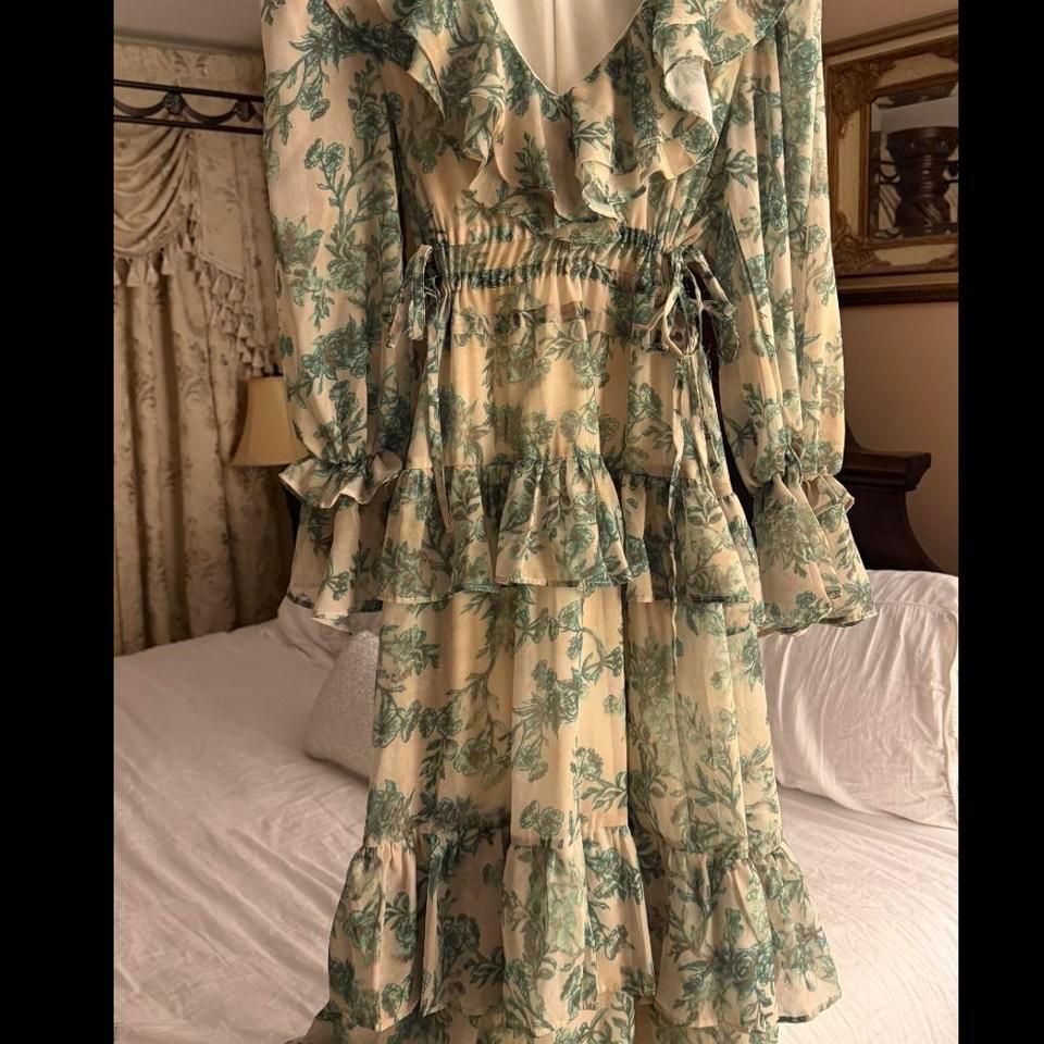 Green Floral Maxi Dress With 7314 2