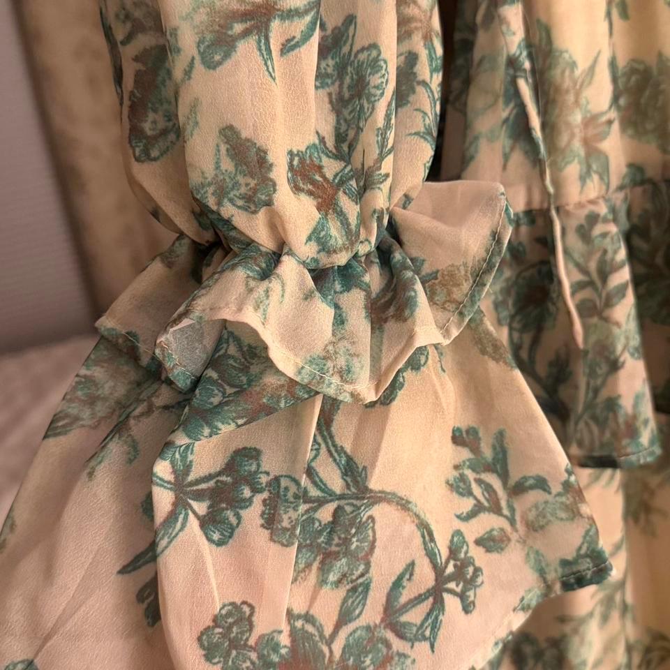 Green Floral Maxi Dress With 7314 4