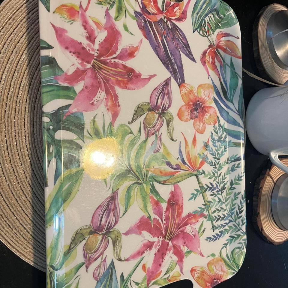Beautiful Floral Tray By Blueboat