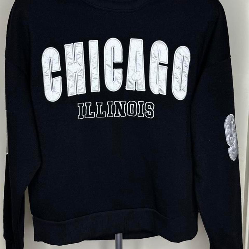 Chicago Black Crewneck Sweatshirt Chicagostyle 06ab