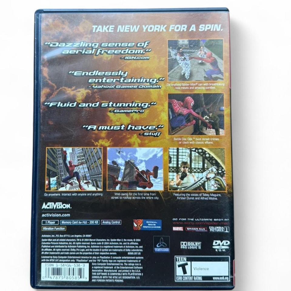 Spider Man 2 Playstation 2 Game 2