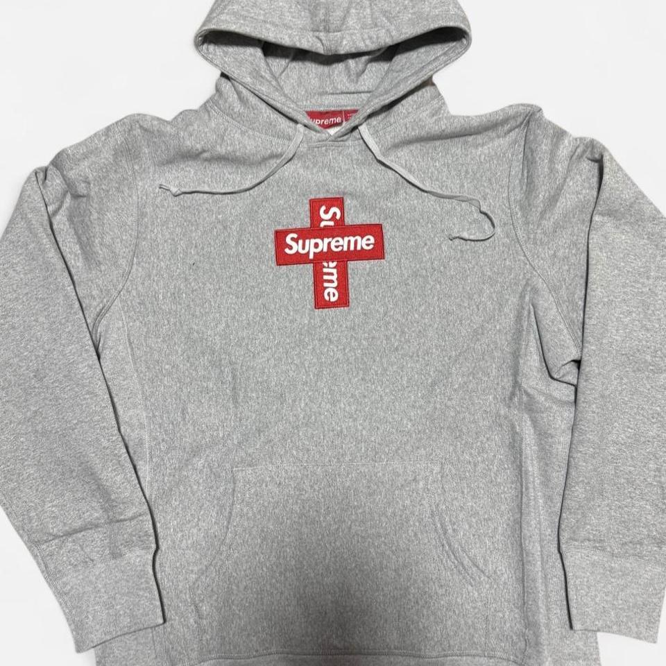Supreme Grey Cross Box Logo 23f3