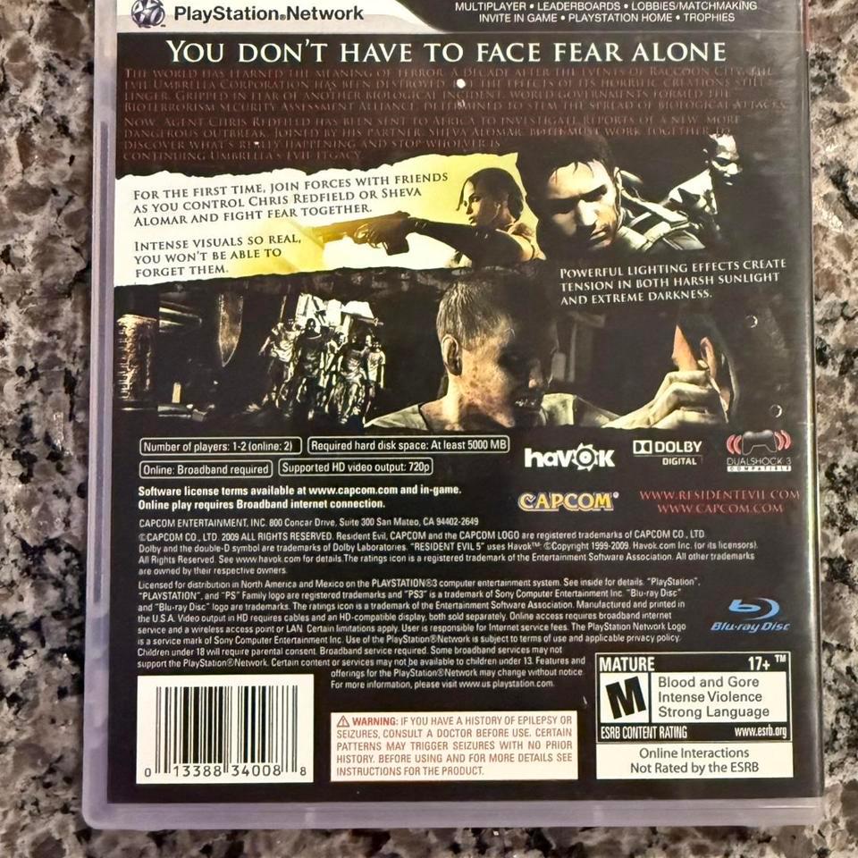 Resident Evil 5 Sony Playstation 2