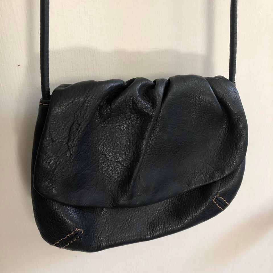 Fossil Black Pleather Purse Measures 5943 3