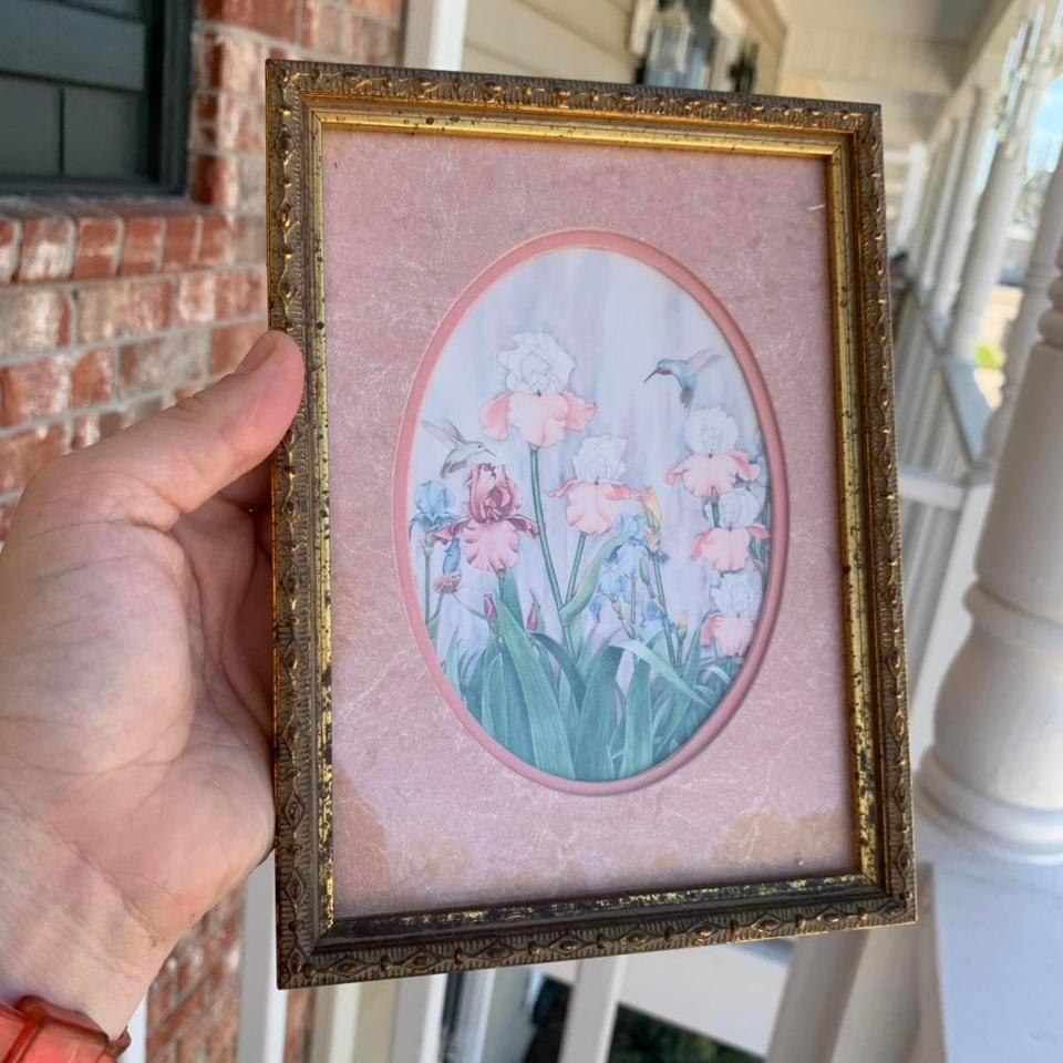 Pink Floral Framed Print With F519 2