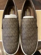 Michael Kors Keaton Slip On Mini Logo Brown Women’s Size 9.5