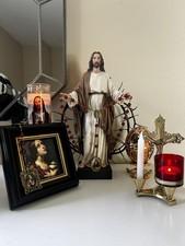 Jesus Statue 12" Hand-Painted Resin Open Arms Christian Religious Home Decor