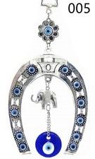Turkish Blue Evil Eye Elephant Horse Shoe Protective Wall Car Hanging Decor