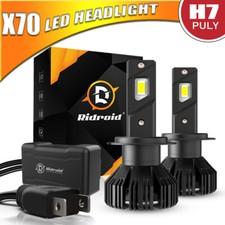 2x H7 LED Headlight Bulbs Conversion Kit High Low Beam Super Bright 6500K White