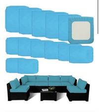 14 Pack Outdoor Patio Furniture Chair Cushion Covers Set Replacement Sofa Covers