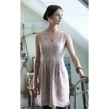 Anthropologie Yoana Baraschi Sz 4 Veiled Alder Sienna Lace Sheer Midi Dress