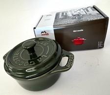 Staub Mini Ceramic La Cocotte Basil Green 0.2L/0.25Qt 10cm Germany Pot Lid